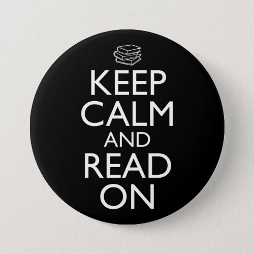Keep Calm And Read On Button