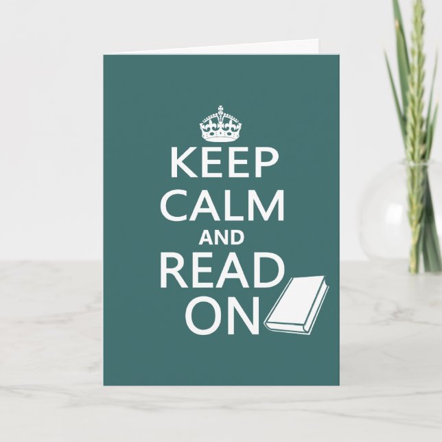 Keep Calm and Read On Card (Front)