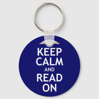 Keep Calm and Read On Keychain