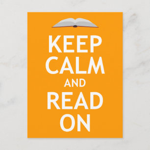 Keep Calm and Read On Postcard
