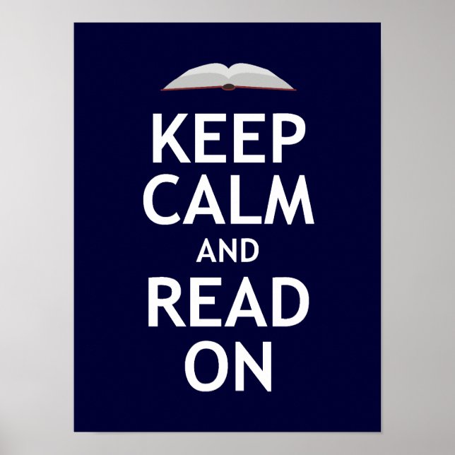 Keep Calm and Read On Poster (Front)
