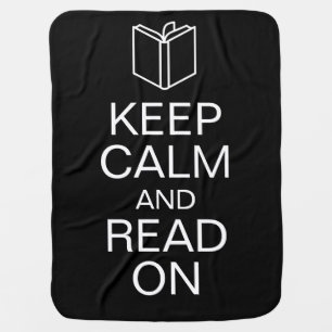 KEEP CALM AND READ ON STROLLER BLANKET