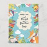 Keep Calm And Read Postcard