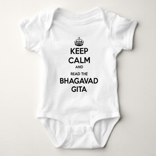 Keep Calm and Read the Bhagavad Gita Baby Bodysuit