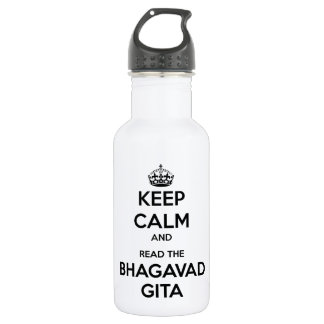 Keep Calm and Read the Bhagavad Gita Water Bottle