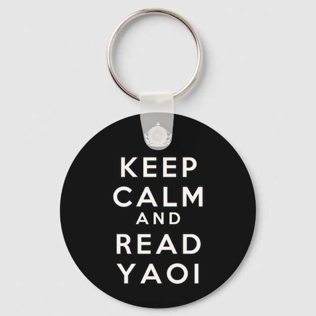 Keep Calm and Read Yaoi Keychain (Front)
