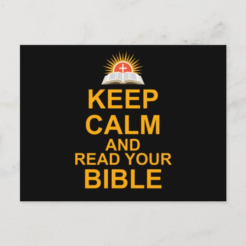 Keep Calm And Read Your Bible Postcard