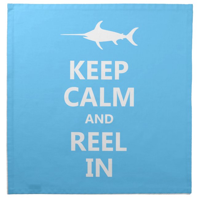 Keep Calm and Reel In Napkin (Front)