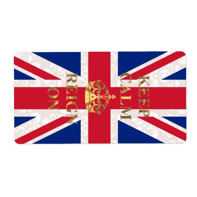 Keep calm and reign on label (Front)