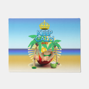 Keep Calm and...Relax on Hammock! Doormat