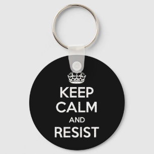 Keep Calm And Resist Impeach Trump Funny Anti Trum Keychain