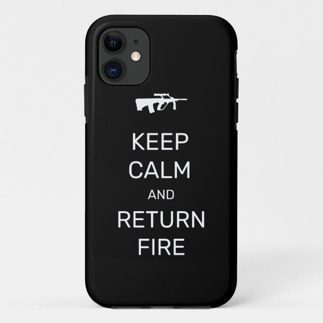 Keep Calm and Return Fire Case-Mate iPhone Case (Back)