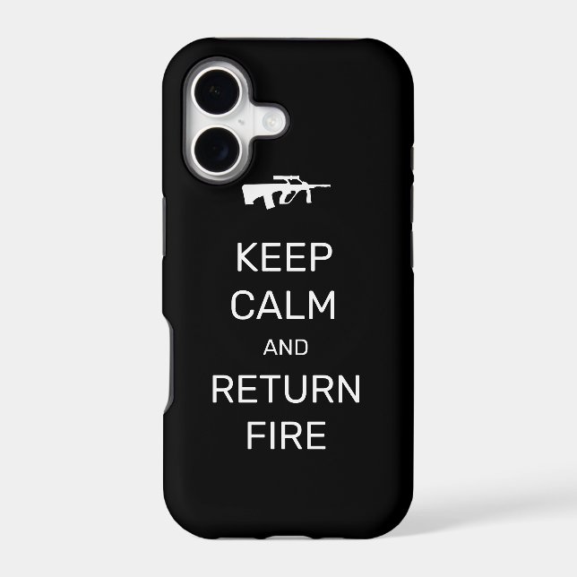 Keep Calm and Return Fire Iphone Case (Back)