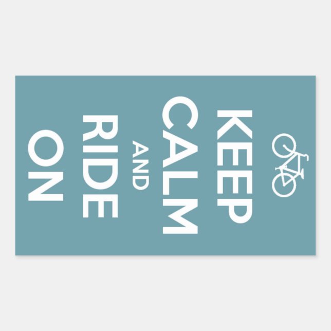 Keep Calm and Ride On Blue Stickers (Front)