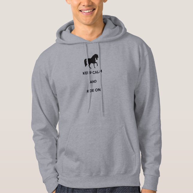 Keep Calm and Ride On Hoodie (Front)