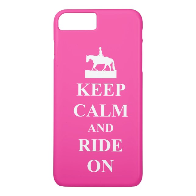Keep calm and ride on, pink Case-Mate iPhone case (Back)