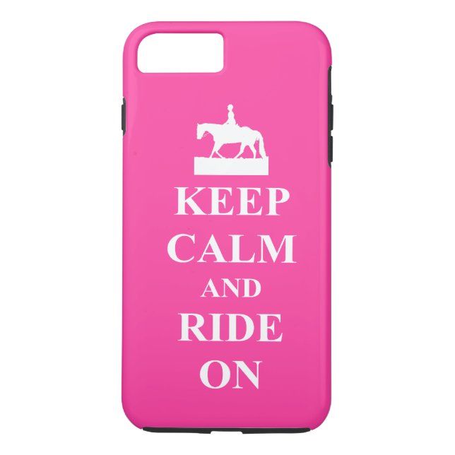 Keep calm and ride on, pink Case-Mate iPhone case (Back)