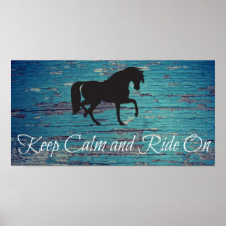 Keep Calm and Ride On Poster