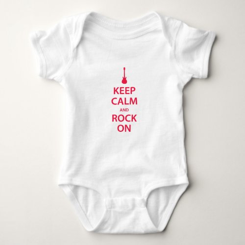 Keep Calm and Rock On Baby Bodysuit