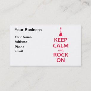 Keep Calm and Rock On! Business Card