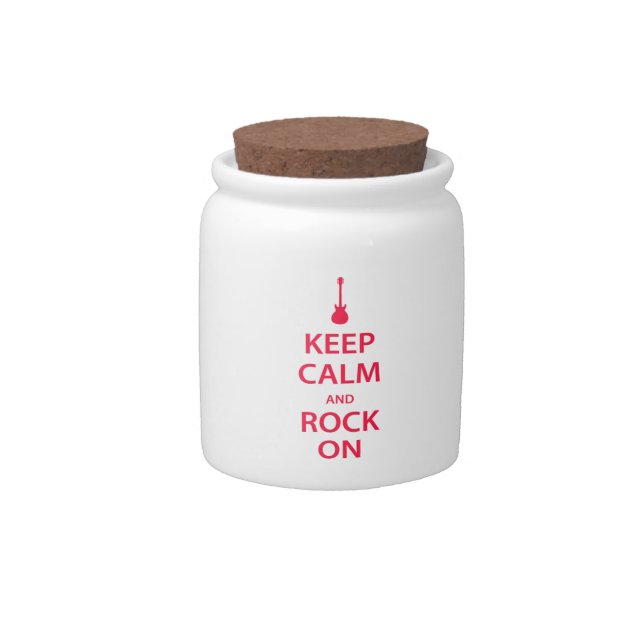 Keep Calm and Rock On! Candy Jar (Front)
