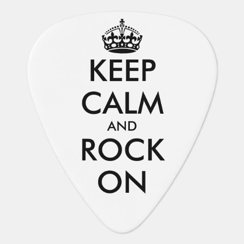 Keep calm and rock on cool custom guitar pick