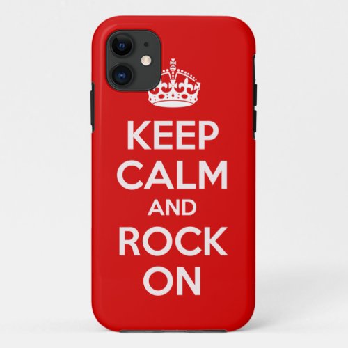 Keep Calm and Rock On iPhone 5 Case Cover