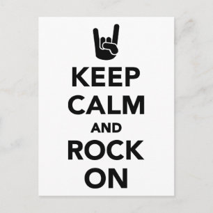 Keep calm and Rock on Postcard