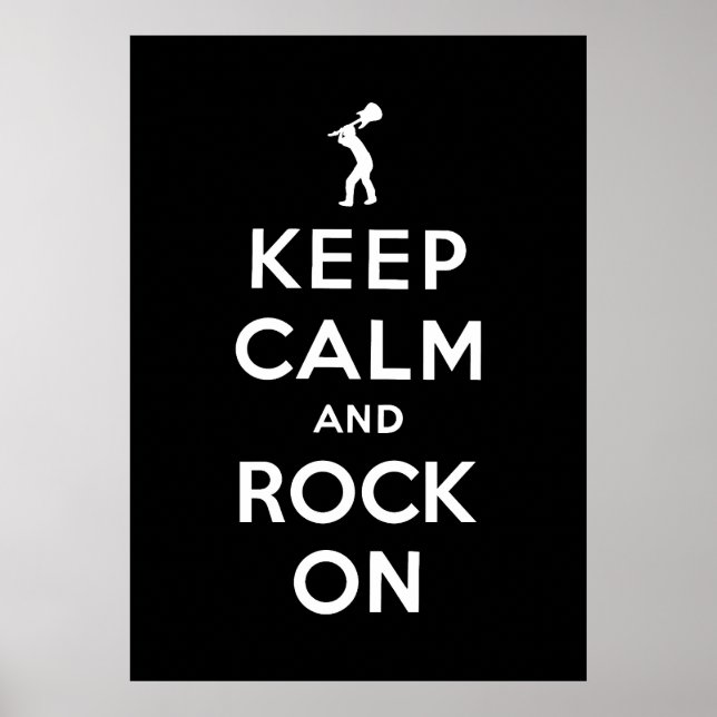 Keep calm and rock on poster (Front)