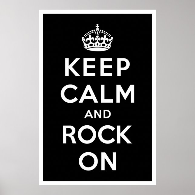 Keep Calm and Rock On Poster (Front)