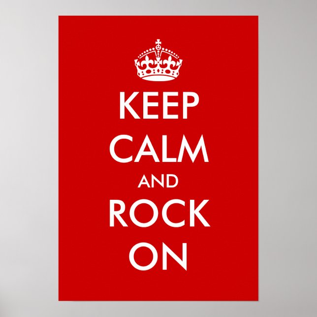 Keep calm and rock on poster print (Front)