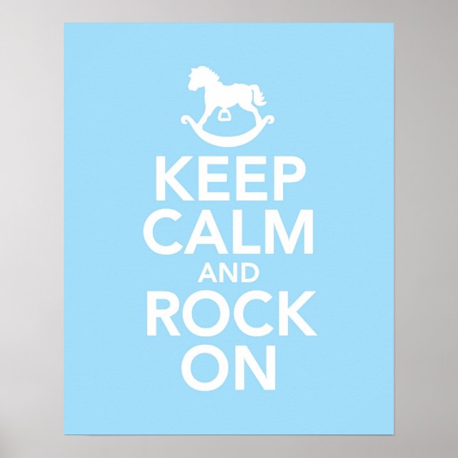 Keep Calm and Rock On print or poster (Front)
