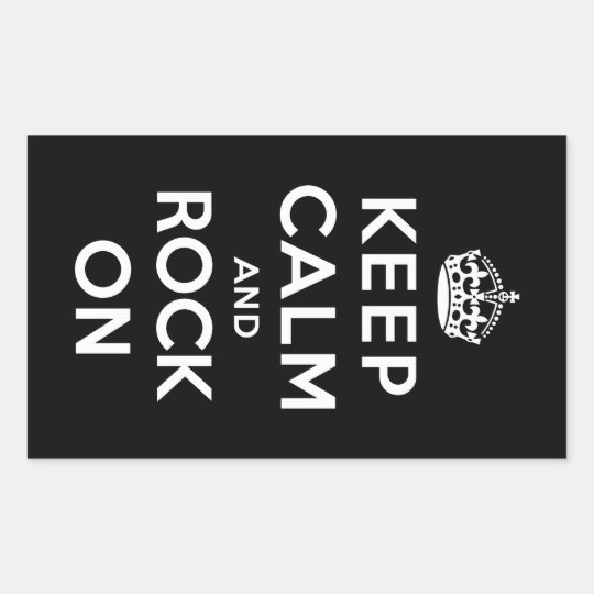 Keep Calm and Rock On Rectangular Sticker