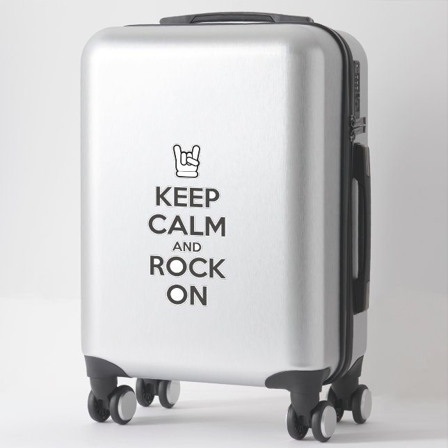 Keep Calm and Rock On Sticker (Suitcase)