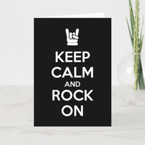 Keep Calm and Rock On Thank You Card