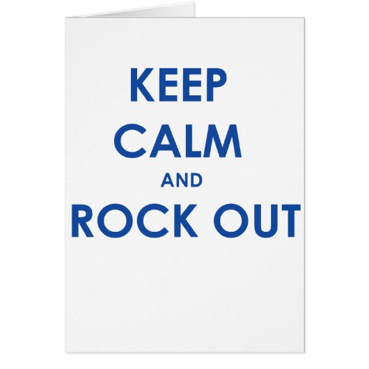 Keep calm and rock out cards (Front)