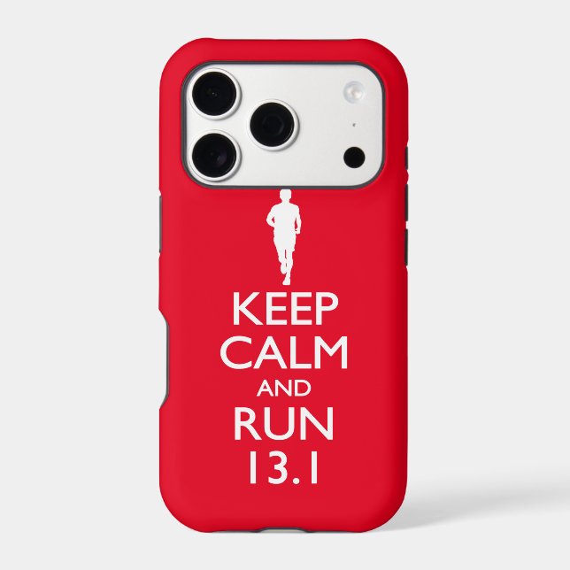 Keep Calm and Run 13.1 Iphone Case (Back)