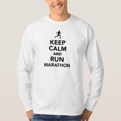 Keep calm and run Marathon T_Shirt
