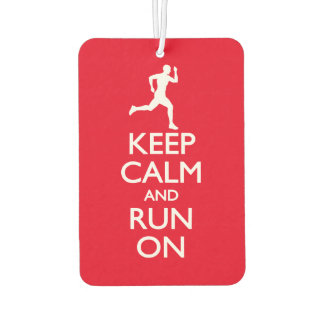 Keep Calm and Run On Air Freshener