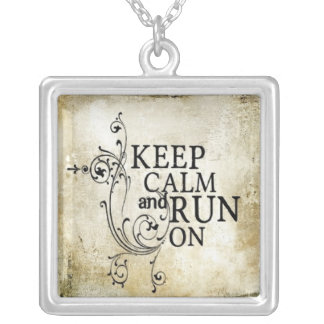 Keep Calm and Run On by Vetro Jewelry