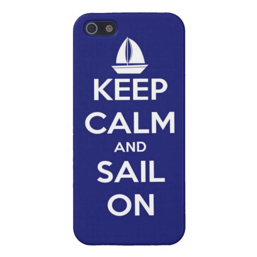 Keep Calm and Sail On Blue Case For iPhone SE55s