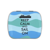 Keep Calm and Sail On Cruise Ship Custom Jelly Belly Tin (Top)