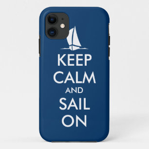 Keep calm and sail on iPhone 5 case Nautical