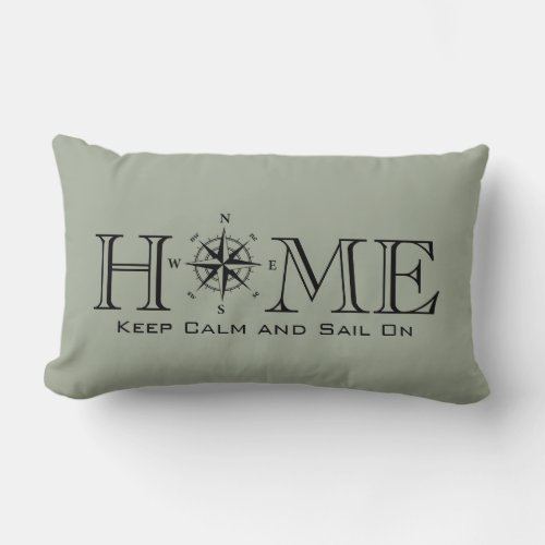 Keep Calm and Sail On Lumbar Pillow