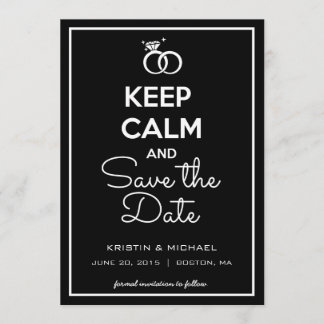 Keep Calm and Save the Date