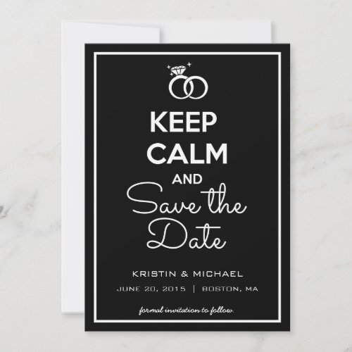 Keep Calm and Save the Date