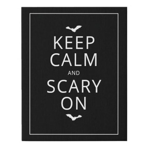 Keep Calm And Scary On Halloween Canvas
