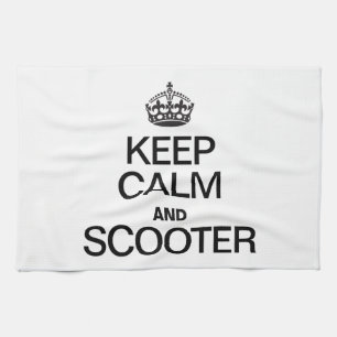KEEP CALM AND SCOOTER KITCHEN TOWEL