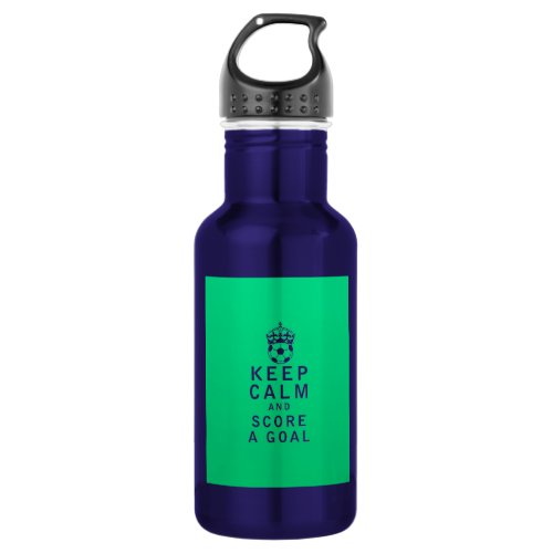 Keep Calm and Score a Goal Water Bottle