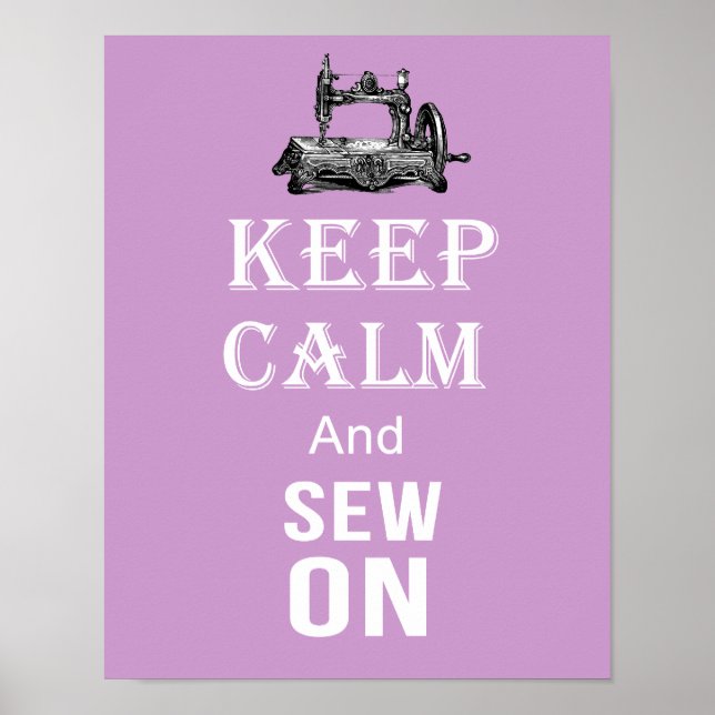 Keep Calm and sew On poster (Front)